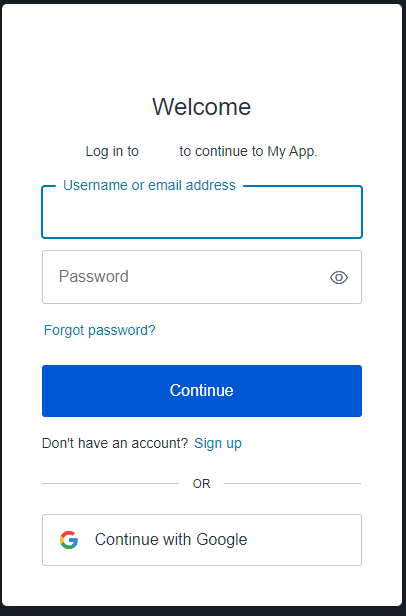 Auth0 - Login page